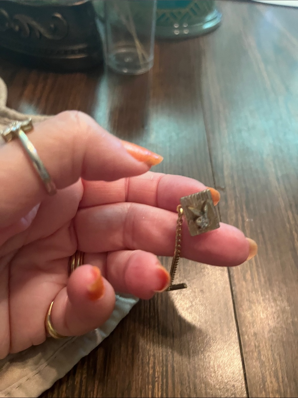 Gold-Tone playboy bunny tie tack/pin gently used